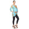 Maternity Floral Printed Cold Shoulder Tunic - 2 of 4