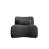 Racxily Modern Modular Chenille Sofa 1 pieces Living Room Couch w/ 70° Reclined Backrest & Cylindrical Pillows, Rust Orange Upholstery - 3 of 4