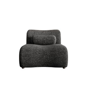 TiramisuBest Black Modular Sofa,Adjustable Headrests,Chenille Sectional,Hidden Legs,Reclining Backrest for Living Room/Bedroom - 1 of 4