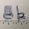 Reclining Office Chair with Footrest and Vibration Zones, Adjustable High Back Desk Chair with Remote and Swivel Base -3irtyhousy - 4 of 4
