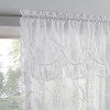 58"x63" No. 918 Ariella Floral Lace Sheer Rod Pocket Window Tie-up Shade White - 3 of 4