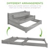Best Choice Products 3-Tier Fir Wood Raised Garden Bed Planter for Plants, Vegetables, Outdoor Gardening - 4 of 4