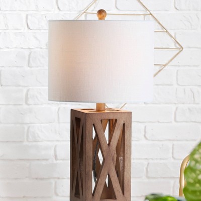 Wood best sale lamp table