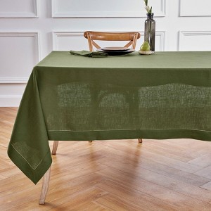 Solino Home Linen Tablecloth | Classic Hemstitch - 1 of 4