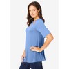 Jessica London Women's Plus Size Stretch Knit Cutout Swing Tunic - 4 of 4