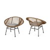 NicBex 2pc Modern Outdoor Montana Ottoman with Iron and Plastic - 2 of 4