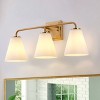Dewdrop Vintage Wall Sconce 3-Light Brass Finish with White Frosted Glass ETL Certified for Bedroom Hallway - 3 of 4