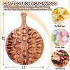 Acacia Wood Deviled Egg Platter, 24-Hole Round Tray & Charcuterie Board for Easter Serving - 3 of 4