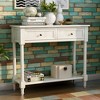 PAGED 35 inch Rectangle Console Table,Traditional Entryway Table with 2 Drawers and Bottom Shelf for Living Room,Hallway - 2 of 4