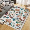 Area Rug Washable Bohemian Bird Floral Bedroom Low-Pile Soft Playroom Carpet, Jungle Pattern Vintage Indoor Floor Rug for Living Room and Nursery - 2 of 4