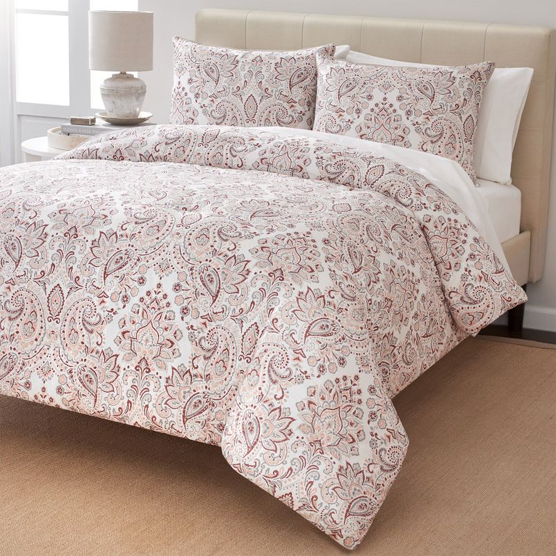 Kalampur Reversible Percale Cotton Comforter Set Brown/Blush - Heirlooms of India, 1 of 6