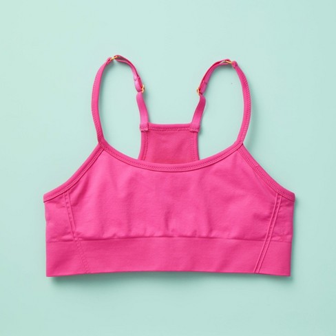 Yellowberry Seamless Racerback Bra For Girls - Small, Pink