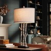 John Timberland Woodland 30" Tall Faux Birch Tree Large Farmhouse Rustic Country Cottage End Table Lamp White Single Living Room Bedroom Bedside - 3 of 4