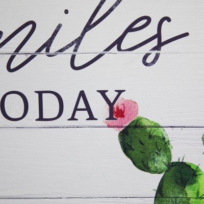Be the Reason Someone Smiles Today 12" Rustic Canvas Wall Art