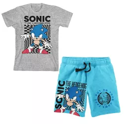 Komar Kids Boys' Sonic The Hedgehog Gotta Go Fast Cotton 4 Piece Pajamas 