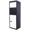 Vynxaria Black & White Parcel Mailbox - Secure Code Lock Delivery Box, 42" Tall - 3 of 4