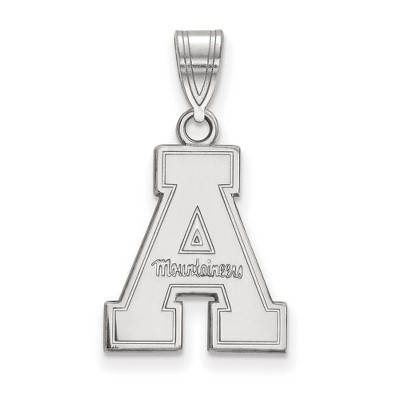 Black Bow Jewelry 14k White Gold Appalachian State Mountaineers NCAA Medium Pendant