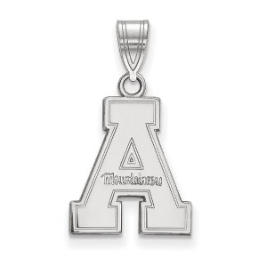 Black Bow Jewelry 14k White Gold Appalachian State Mountaineers NCAA Medium Pendant - 1 of 3