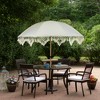 Northlight Outdoor Boho Beach Market Umbrella with Tilt - 6.5' - Cream - 3 of 4