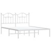 vidaXL Metal Bed Frame with Headboard White 59.1 in.x78.7 in. - 4 of 4