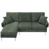 Dorsey 84"W Modern Chenille L-Shaped Reversible Chaise Lounge with 2 Pillows Hardwood Frame Convertible Sectional Sofas-Maison Boucle - 3 of 4