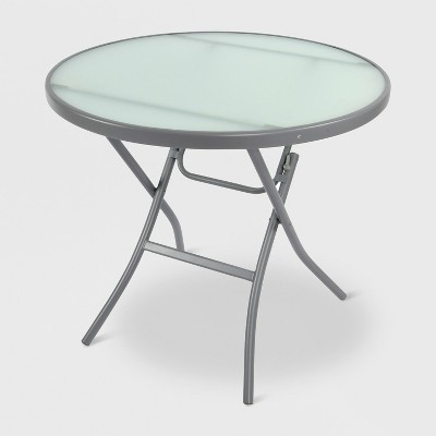 Threshold metal folding store patio bistro table