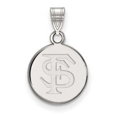 Black Bow Jewelry 14k White Gold Florida State Seminoles NCAA Small Pendant