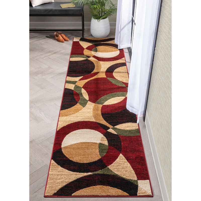Well Woven Casual Modern Styling Shapes Circles Area Rug, 6 of 10