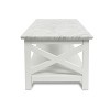 The Bianco Collection Agatha 44" Rectangular Italian Carrara White Marble Coffee Table - 3 of 4