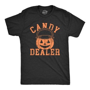Mens Candy Dealer T Shirt Funny Halloween Trick Or Treat Candies Joke Tee For Guys - Crazy Dog Men's T Shirt - 1 of 4