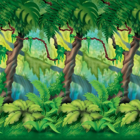 Birthday Express Jungle Birthday Trees Backdrop : Target