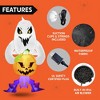 SYNCFUN 4.5/6 FT Halloween Inflatable Flying Ghost Broke Out from Window Inflatable Cute Ghost for Halloween Outdoor, Yard, Garden, Lawn Decoration - image 4 of 4