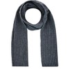 CTM Men's Ribbed Knit Mixed Wool Scarf, Gray - 3 of 4