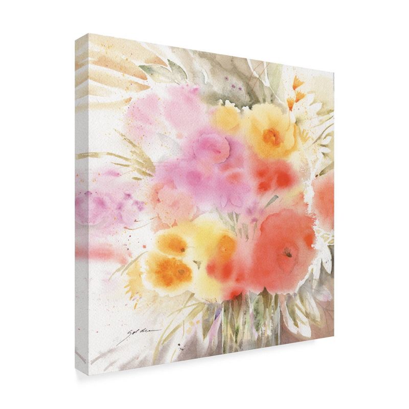 18&#34; x 18&#34; Spring Flowers Square by Sheila Golden - Trademark Fine Art: Gallery-Wrapped, Giclee Canvas, Modern Botanical Art, Made in USA, 3 of 6