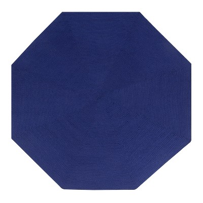 Alpine Stripe Collection 100% Polypropylene Durable & Stain Resistant Double Sided Reversible Indoor Area Utility Octagonal Rug