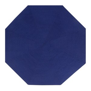 Alpine Stripe Collection 100% Polypropylene Durable & Stain Resistant Double Sided Reversible Indoor Area Utility Octagonal Rug - 1 of 4