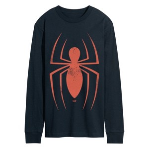 Men's - Marvel - Spider-Man Faded Logo Long Sleeve Graphic T-Shirt - 1 of 3