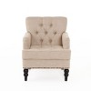 Upholstered Accent Chairs Living Room Chairs Wide Armchair Sale,Club Chair With Tufted Back And Nailhead Trim-Cuddlewood - 3 of 4
