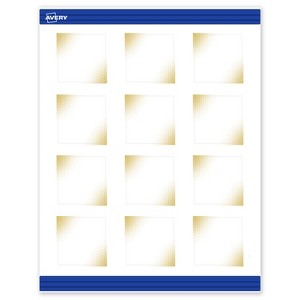 Avery Square Business Cards, Gold Blush Pattern, 2" x 2", 120 Total - 1 of 4