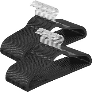 SONGMICS Clothes Hangers, Pack of 30/50 Plastic Coat Hangers, Non-Slip, 0.2 Inches Thick - 1 of 4