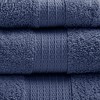 Vynxaria Bath Towels and Washcloths: Navy Blue 6-Piece Eco-Friendly Set - 4 of 4