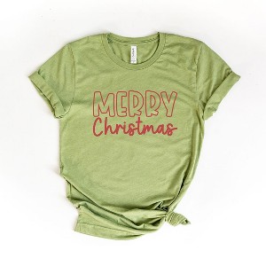 Simply Sage Market Women's Merry Christmas Bold Short Sleeve Graphic Tee - 1 of 4