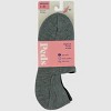 Peds Women's 2pk Cozy Slipper Liner Socks - Charcoal/Heather Gray 5-10: Lightweight Knit, Comfort Heel Tab - 2 of 3