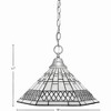 Toltec Lighting Any 1 - Light Pendant in  Brushed Nickel with 16" Pewter Art Glass Shade - 2 of 2