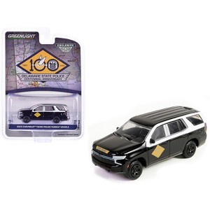 2023 Chevrolet Tahoe Police Pursuit Vehicle Black and White "Hobby Exclusive" Series 1/64 Diecast Model Car by Greenlight - 1 of 3