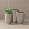 Rosemead Home & Garden 3pc Concrete Outdoor Planter Pots Beige - 2 of 4