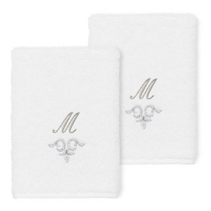 Linum Home Textiles 100% Turkish Cotton MONICA 2PC Embellished Washcloth Set - 1 of 1