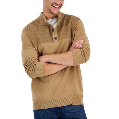 Club Room Mens Knit Henley Sweater