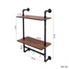 SKRAN 5-Piece Metal and Wood Bathroom Shelves Set, Multi-functional Hanging Storage for Home Organization - 3 of 4