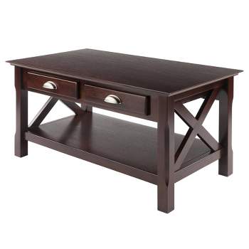 Xola Coffee Table with 2 Drawers - Cappuccino - Winsome